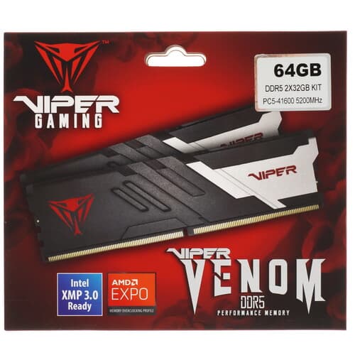Patriot Memory Оперативная память Patriot Viper Venom [PVV564G520C40K] 64 ГБ, фото 3