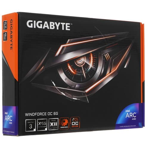 GIGABYTE Видеокарта GIGABYTE Intel Arc A380 WINDFORCE OC [GV-IA380WF2OC-6GD], фото 10