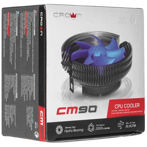Crown Кулер для процессора Crown CM-90v2 [CM000003694] синий, фото 8