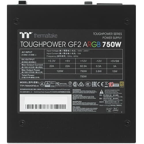 Блок питания Thermaltake Toughpower GF2 ARGB 750W [PS-TPD-0750F3FAGE-2] черный thumb 5