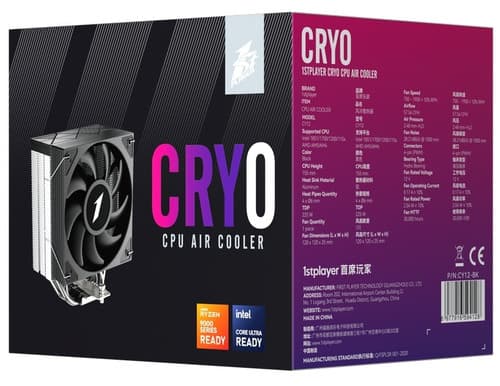 1STPLAYER Кулер для процессора 1STPLAYER CRYO CY12 [CY12-BK] черный, фото 20