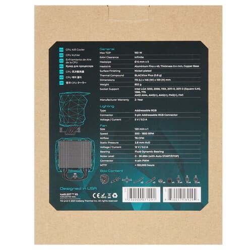 Iceberg Thermal Кулер для процессора Iceberg Thermal IceSLEET X5 [ICESLEETX5-00A] бирюзовый, фото 10