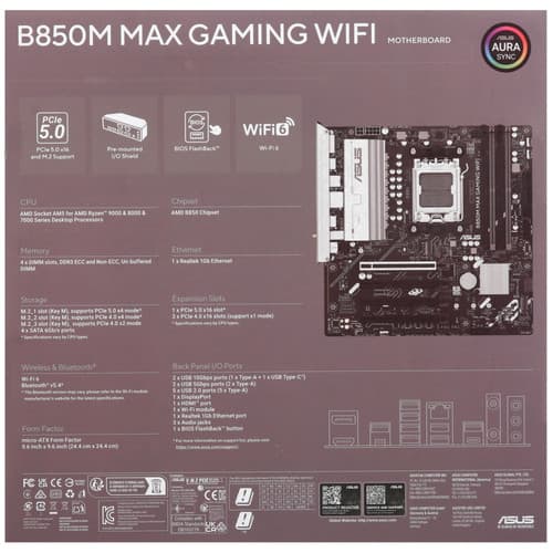 Материнская плата ASUS B850M MAX GAMING WIFI thumb 8