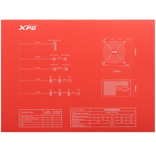 Блок питания ADATA XPG PROBE 600W [PROBE600B-BKCEU] черный thumb 7