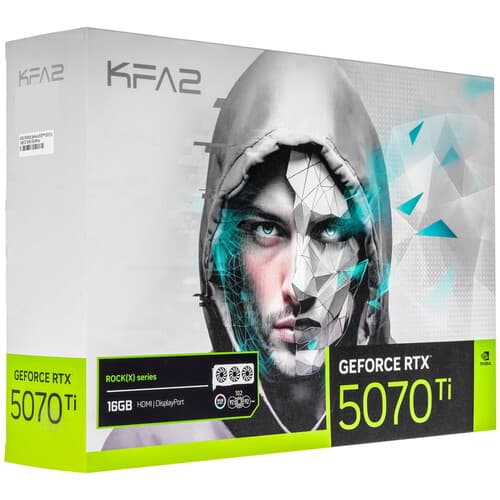 KFA2 Видеокарта KFA2 GeForce RTX 5070 Ti ROCK(X) OC 3FAN RGB White [57IZN6MDBVGK], фото 10
