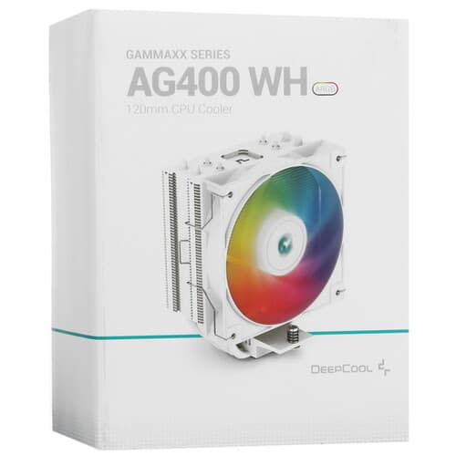 DEEPCOOL Кулер для процессора DEEPCOOL AG400 WH ARGB [R-AG400-BKANMC-G-2] белый, фото 12