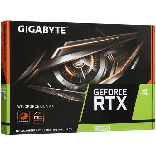 GIGABYTE Видеокарта GIGABYTE GeForce RTX 3050 WINDFORCE V2 OC [GV-N3050WF2OCV2-6GD], фото 9