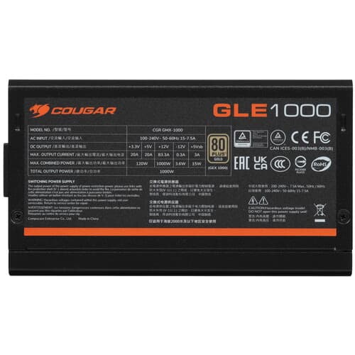 Блок питания Cougar GLE 1000 [CGR GMX-1000] черный thumb 4