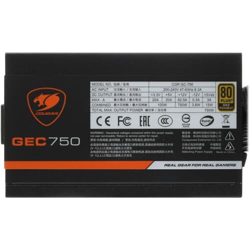Блок питания Cougar GEC 750 [31GC075.0001P] черный thumb 4