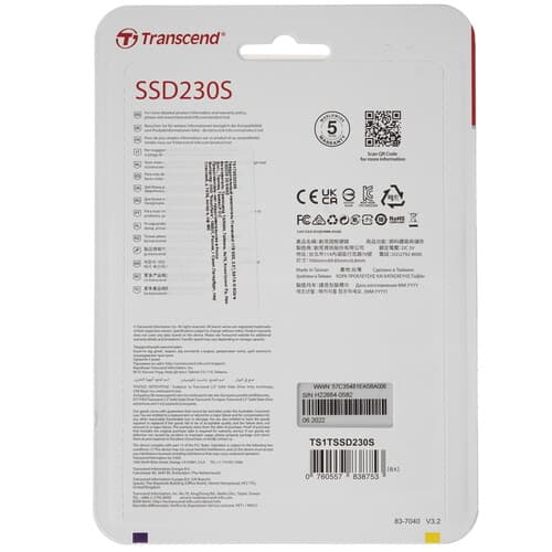 1000 ГБ 2.5" SATA накопитель Transcend 230S [TS1TSSD230S] thumb 2