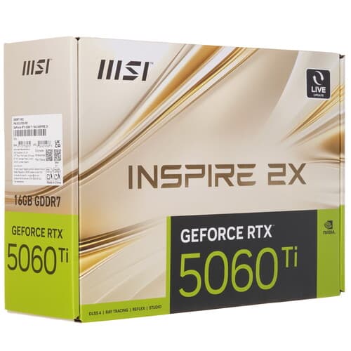MSI Видеокарта MSI GeForce RTX 5060 Ti INSPIRE 2X [RTX 5060 Ti 16G INSPIRE 2X], фото 10