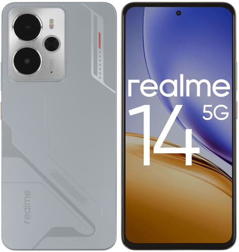 realme 6.67" Смартфон realme 14 256 ГБ серебристый