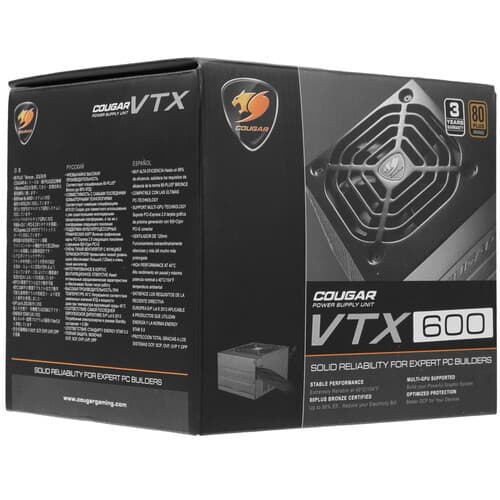 Блок питания Cougar VTX 600W [CGR BSX-600] черный thumb 8