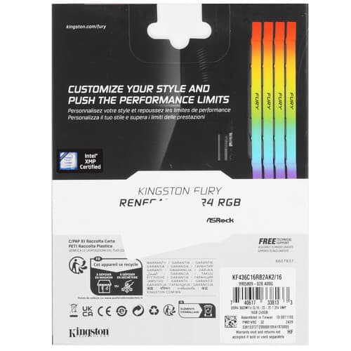 Kingston FURY Оперативная память Kingston FURY Renegade RGB [KF436C16RB2AK2/16] 16 ГБ, фото 3