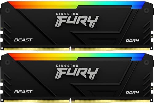 Kingston FURY Оперативная память Kingston FURY Beast Black RGB [KF432C16BB2AK2/32] 32 ГБ