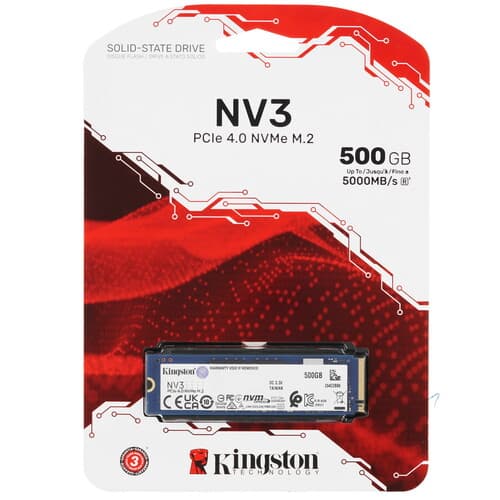 500 ГБ M.2 NVMe накопитель Kingston NV3 [SNV3S/500G] thumb 1
