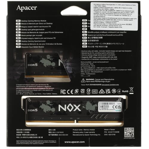Apacer Оперативная память Apacer NOX [AH5U32G56C522MBAA-2] 32 ГБ, фото 3