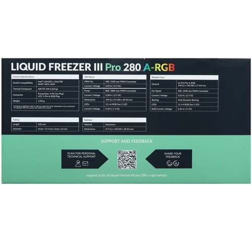Система охлаждения ARCTIC Liquid Freezer III Pro 280 A-RGB черная thumb 11