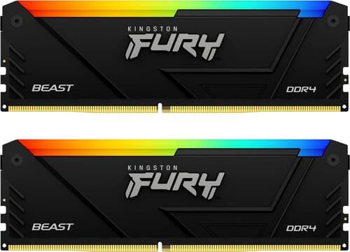 Оперативная память Kingston FURY Beast Black RGB [KF436C18BB2AK2/64] 64 ГБ