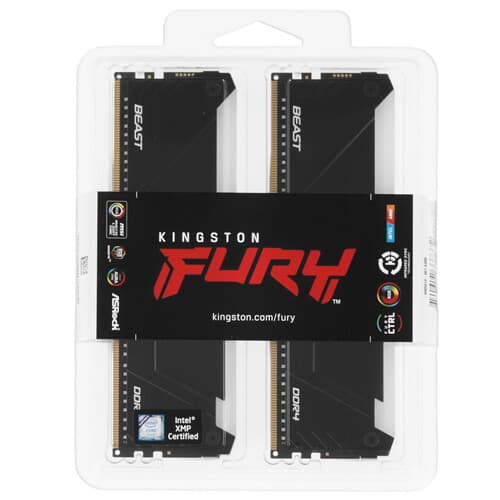 Оперативная память Kingston FURY Beast Black RGB [KF436C18BB2AK2/64] 64 ГБ thumb 5