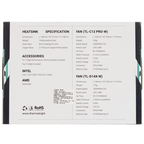 Thermalright Кулер для процессора Thermalright Frost Commander 140 [FC-140-WH] белый, фото 10