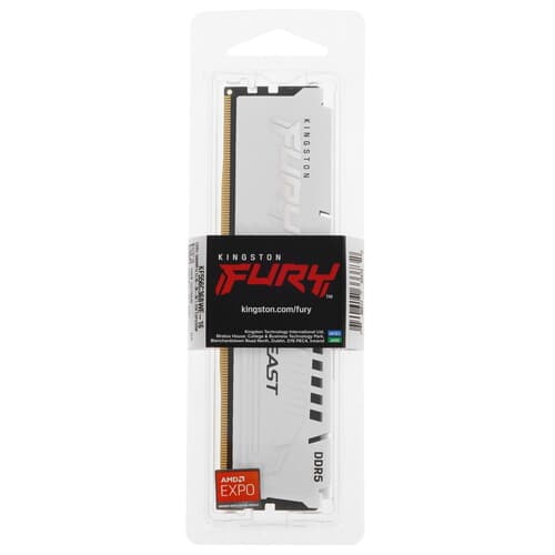 Kingston FURY Оперативная память Kingston FURY Beast White AMD [KF556C36BWE-16] 16 ГБ, фото 4