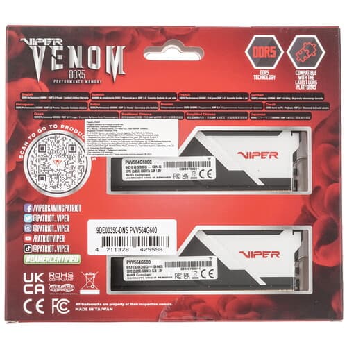 Patriot Memory Оперативная память Patriot Viper Venom [PVV564G600C36K] 64 ГБ, фото 3