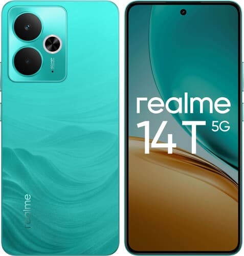 realme 6.67" Смартфон realme 14T 256 ГБ зеленый