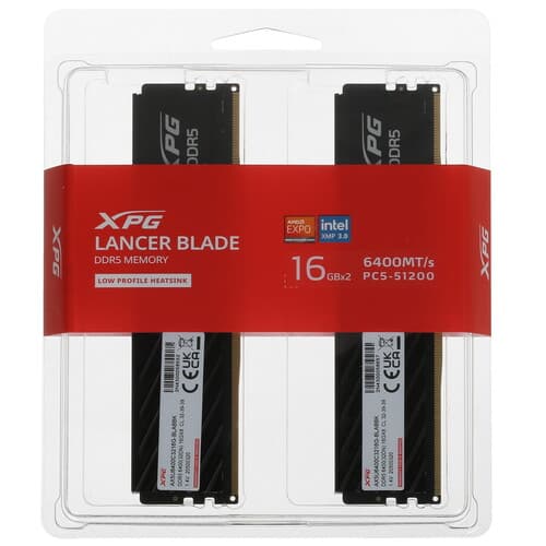 XPG (ADATA) Оперативная память ADATA XPG Lancer Blade [AX5U6400C3216G-DTLABBK] 32 ГБ, фото 4