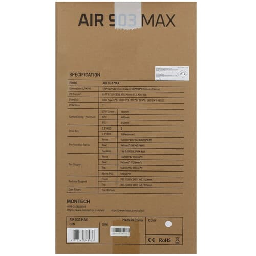 Корпус MONTECH AIR 903 MAX [AIR 903 MAX (W)] белый thumb 16