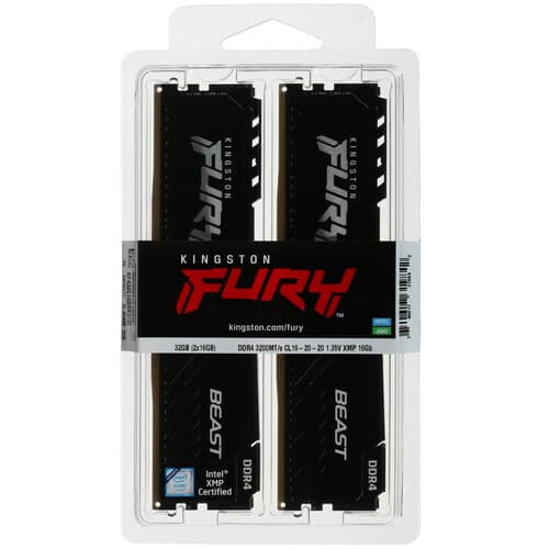 Kingston FURY Оперативная память Kingston FURY Beast Black [KF432C16BBK2/32] 32 ГБ, фото 3