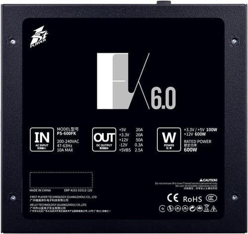 Блок питания 1STPLAYER FK 6.0 [PS-600FK] черный thumb 11