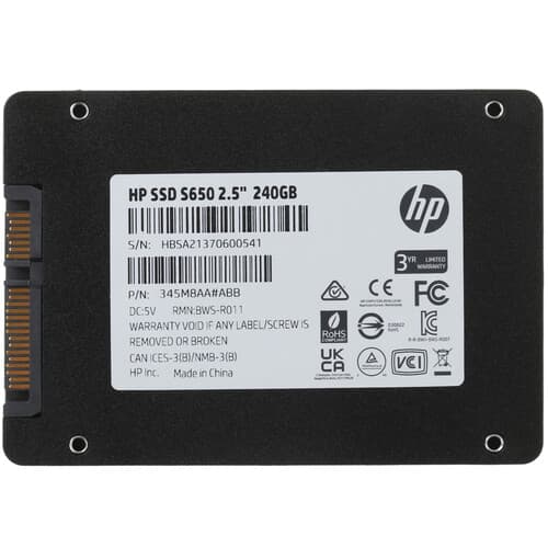 HP 240 ГБ 2.5" SATA накопитель HP S650 [345M8AA#ABB], фото 2