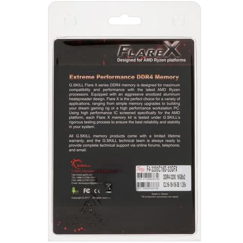 G.Skill Оперативная память G.Skill Flare X (for AMD) [F4-3200C16D-32GFX] 32 ГБ, фото 3