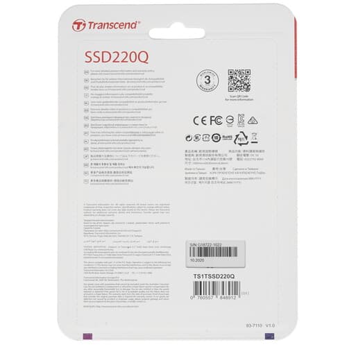 1000 ГБ 2.5" SATA накопитель Transcend 220Q [TS1TSSD220Q] thumb 2