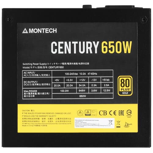 Блок питания MONTECH CENTURY 650 [CENTURY 650] черный thumb 4