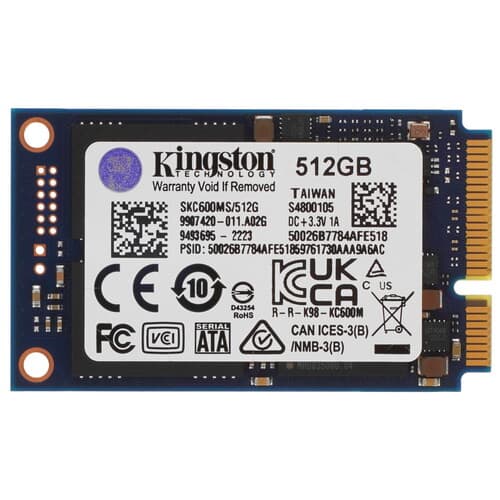 Kingston 512 ГБ MSATA накопитель Kingston KC600 [SKC600MS/512G]
