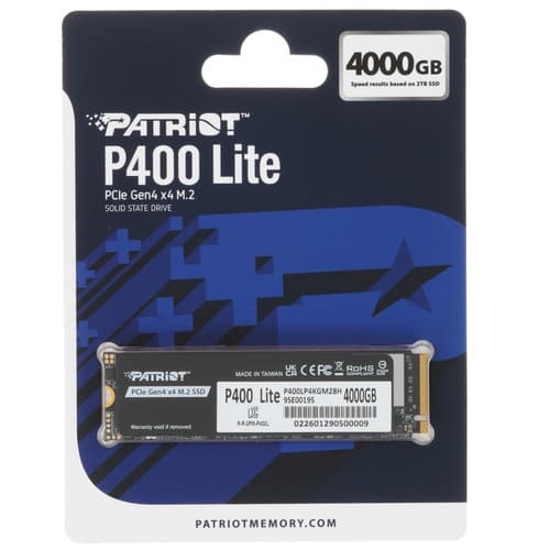 4000 ГБ M.2 NVMe накопитель Patriot P400 Lite [P400LP4KGM28H] thumb 1