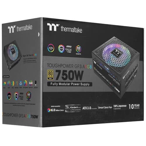 Блок питания Thermaltake  Toughpower GF3 ARGB 750W Gold - TT Premium Edition [PS-TPD-0750F4FAGE-1] черный thumb 8