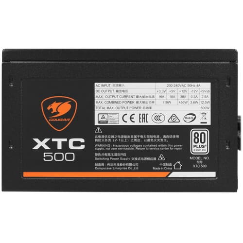 Блок питания Cougar XTC500 [31XC050.0001P] черный thumb 4
