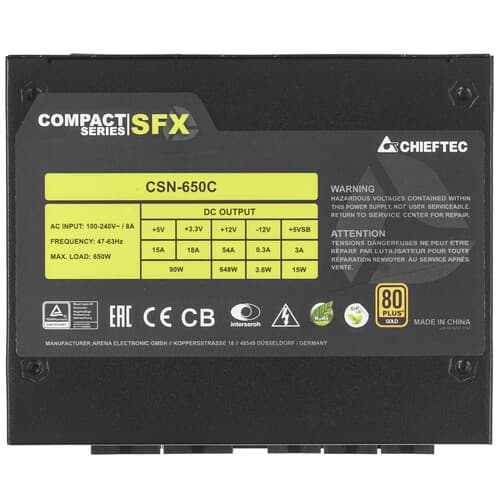 Блок питания Chieftec COMPACT 650W [CSN-650C] черный thumb 4