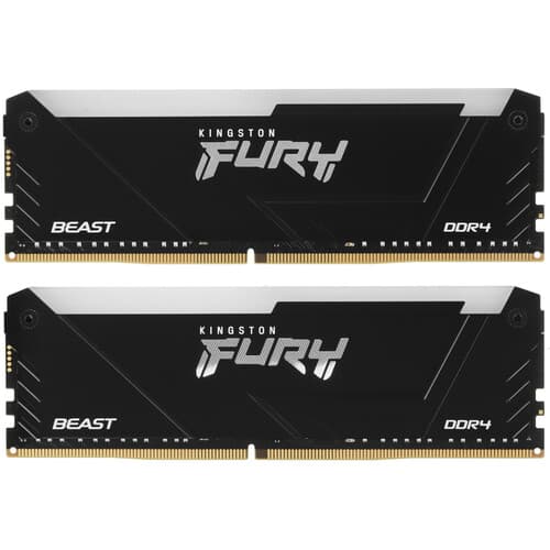 Kingston FURY Оперативная память Kingston FURY Beast Black RGB [KF432C16BB2AK2/16] 16 ГБ, фото 2