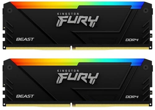 Kingston FURY Оперативная память Kingston FURY Beast Black RGB [KF432C16BB2AK2/16] 16 ГБ
