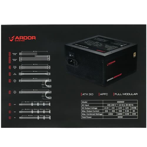 Блок питания ARDOR GAMING ORIGIN 650WGF  черный thumb 8