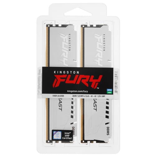 Kingston FURY Оперативная память Kingston FURY Beast White [KF552C40BWK2-64] 64 ГБ, фото 4