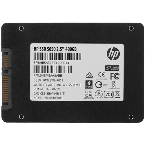 HP 480 ГБ 2.5" SATA накопитель HP S650 [345M9AA#ABB], фото 2