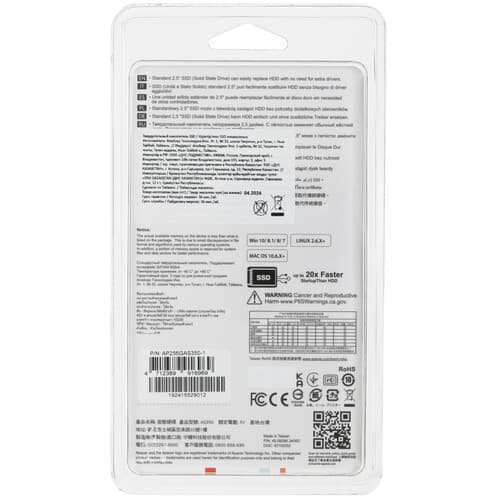 Apacer 256 ГБ 2.5" SATA накопитель Apacer AS350 PANTHER [AP256GAS350-1], фото 4