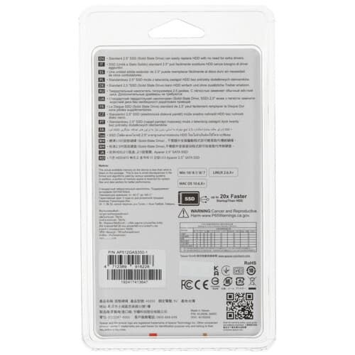 Apacer 512 ГБ 2.5" SATA накопитель Apacer AS350 PANTHER [AP512GAS350-1], фото 4