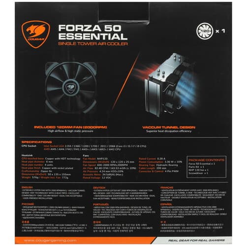 Cougar Кулер для процессора Cougar Forza 50 Essential [CGR-FZAE50] черный, фото 10