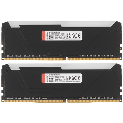 Оперативная память Kingston FURY Beast Black RGB [KF432C16BB2AK2/64] 64 ГБ thumb 3